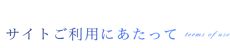 サイトご利用にあたって